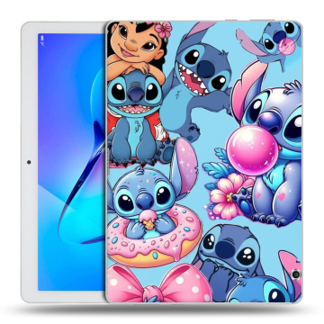 Силиконовый чехол на Huawei MediaPad T3 10 с принтом Лило и Стич