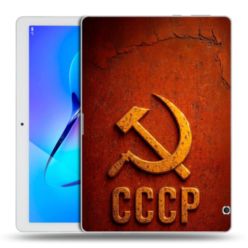 Силиконовый чехол на Huawei MediaPad T3 10 с принтом Флаг Герб СССР Силиконовый чехол на Huawei MediaPad T3 10 с принтом Флаг Герб СССР