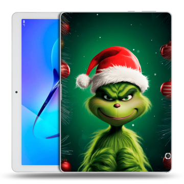 Силиконовый чехол на Huawei MediaPad T3 10 с принтом Гринч Новый год Рождество