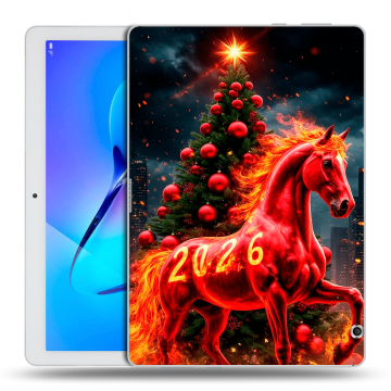 Силиконовый чехол на Huawei MediaPad T3 10 с принтом Новый год