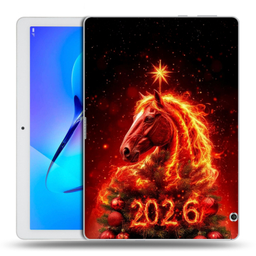 Силиконовый чехол на Huawei MediaPad T3 10 с принтом Новый год