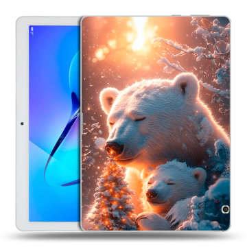 Силиконовый чехол на Huawei MediaPad T3 10 с принтом Новый год