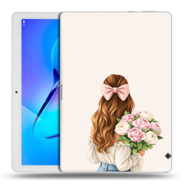 Силиконовый чехол на Huawei MediaPad T3 10 с принтом женский Силиконовый чехол на Huawei MediaPad T3 10 с принтом женский