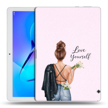 Силиконовый чехол на Huawei MediaPad T3 10 с принтом женский Силиконовый чехол на Huawei MediaPad T3 10 с принтом женский