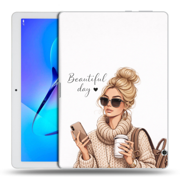 Силиконовый чехол на Huawei MediaPad T3 10 с принтом женский Силиконовый чехол на Huawei MediaPad T3 10 с принтом женский