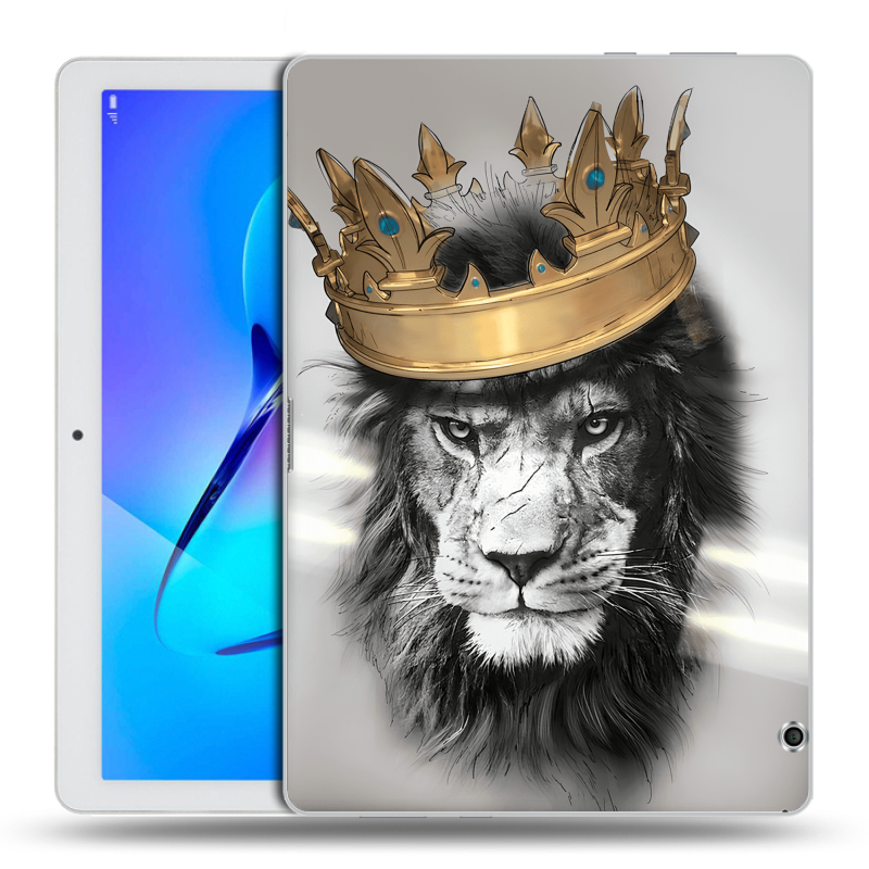 Силиконовый чехол на Huawei MediaPad T3 10 с принтом Лев с короной Силиконовый чехол на Huawei MediaPad T3 10 с принтом Лев с короной