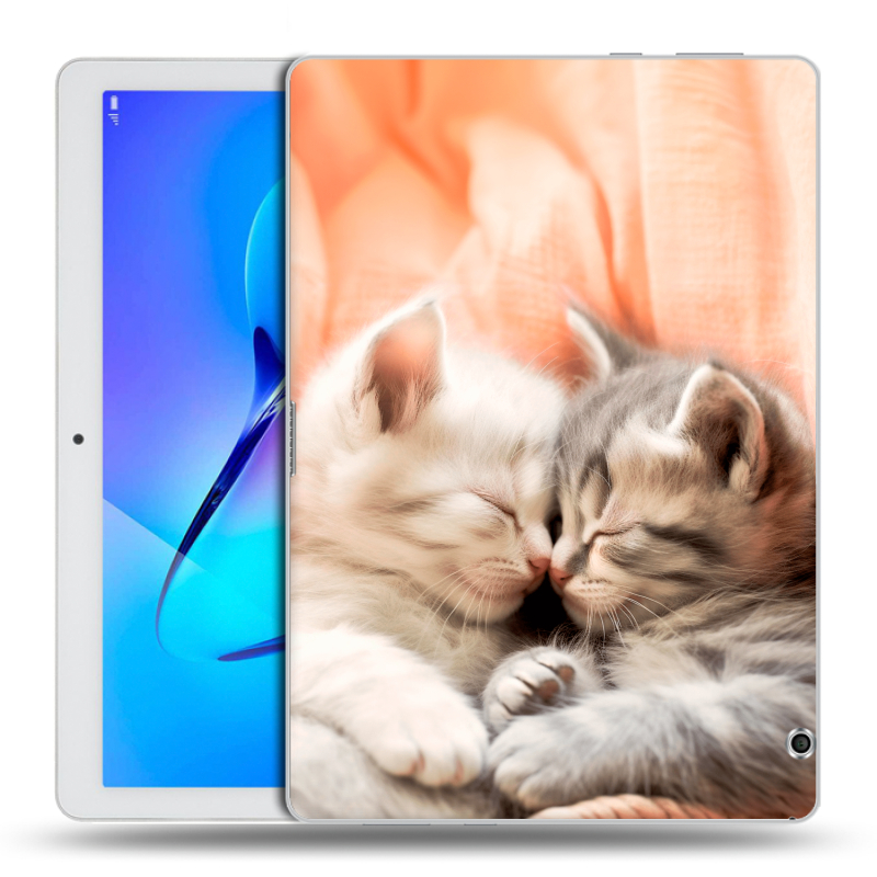 Силиконовый чехол на Huawei MediaPad T3 10 с принтом Котята Силиконовый чехол на Huawei MediaPad T3 10 с принтом Котята