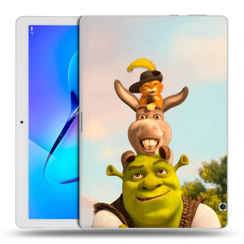 Силиконовый чехол на Huawei MediaPad T3 10 с принтом Шрек Shrek Силиконовый чехол на Huawei MediaPad T3 10 с принтом Шрек Shrek