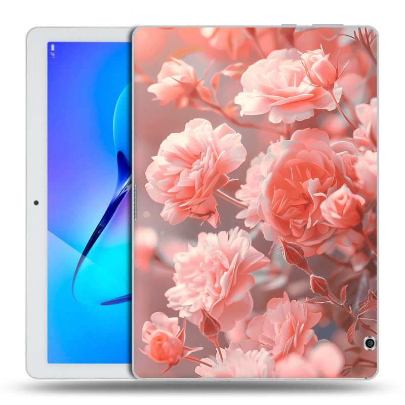Силиконовый чехол на Huawei MediaPad T3 10 с принтом Розы цветы Силиконовый чехол на Huawei MediaPad T3 10 с принтом Розы цветы