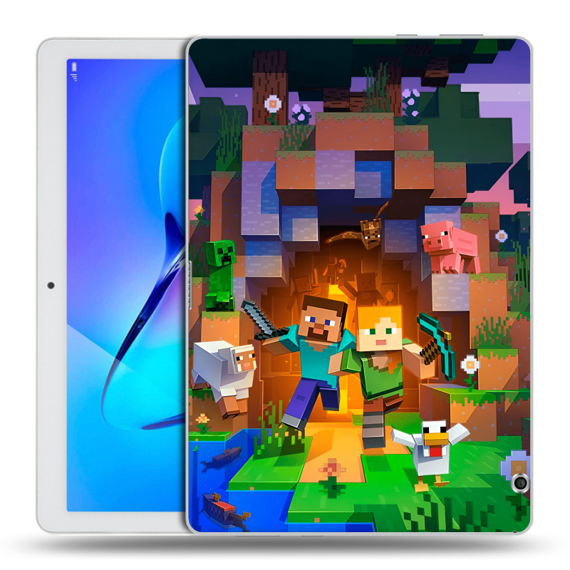 Силиконовый чехол на Huawei MediaPad T3 10 с принтом Майнкрафт Minecraft Силиконовый чехол на Huawei MediaPad T3 10 с принтом Майнкрафт Minecraft