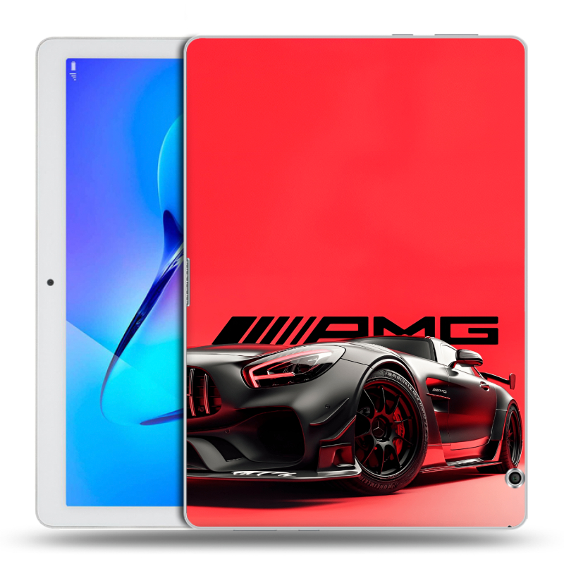 Силиконовый чехол на Huawei MediaPad T3 10 с принтом Мерседес Mercedes AMG Силиконовый чехол на Huawei MediaPad T3 10 с принтом Мерседес Mercedes AMG