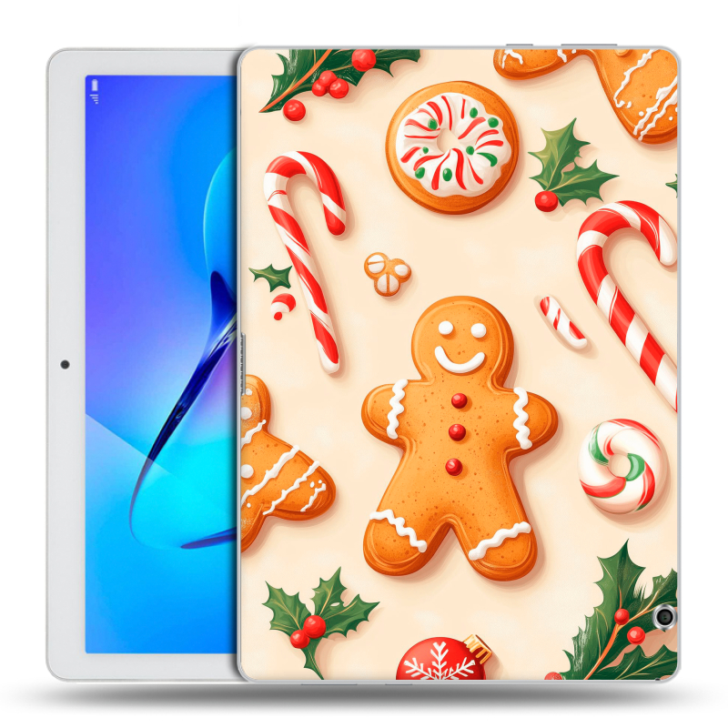 Силиконовый чехол на Huawei MediaPad T3 10 с принтом Новый год Силиконовый чехол на Huawei MediaPad T3 10 с принтом Новый год