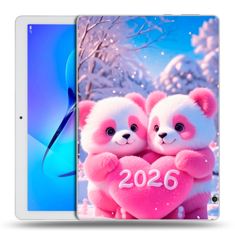 Силиконовый чехол на Huawei MediaPad T3 10 с принтом Новый год Силиконовый чехол на Huawei MediaPad T3 10 с принтом Новый год