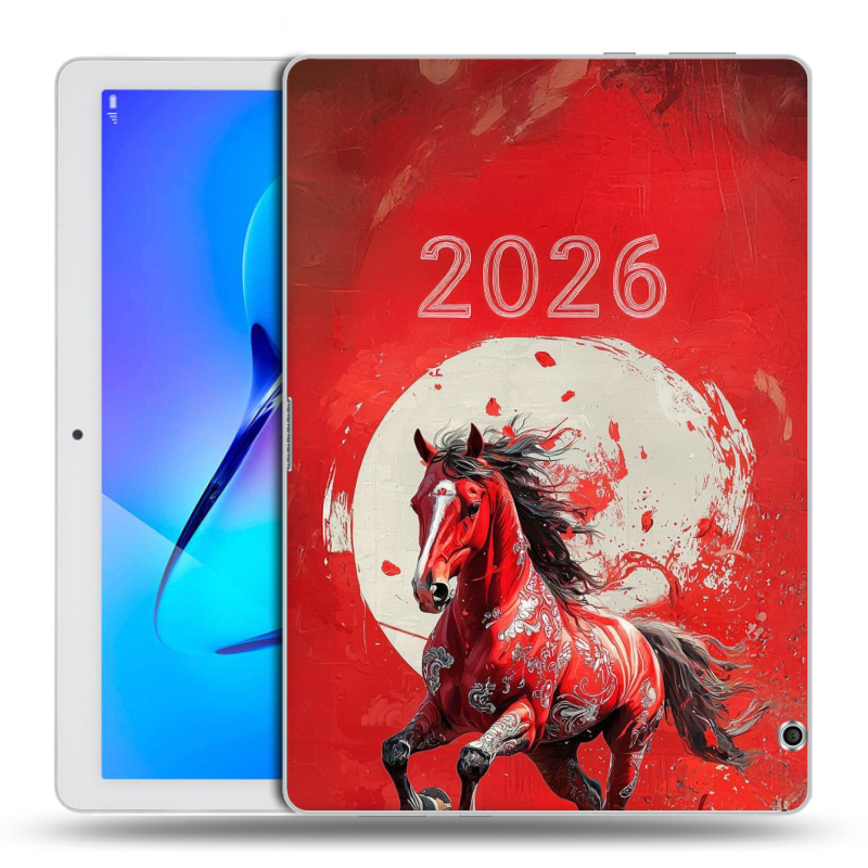 Силиконовый чехол на Huawei MediaPad T3 10 с принтом Новый год Силиконовый чехол на Huawei MediaPad T3 10 с принтом Новый год