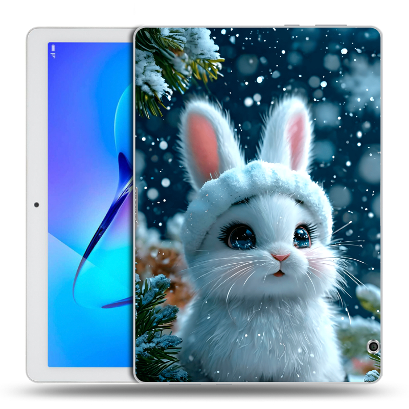 Силиконовый чехол на Huawei MediaPad T3 10 с принтом Новый год Силиконовый чехол на Huawei MediaPad T3 10 с принтом Новый год