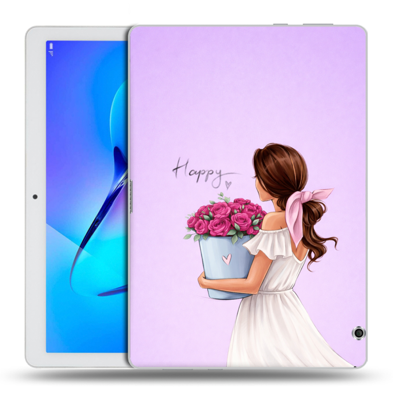Силиконовый чехол на Huawei MediaPad T3 10 с принтом женский Силиконовый чехол на Huawei MediaPad T3 10 с принтом женский