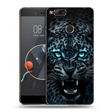 Пластиковый чехол на ZTE Nubia Z17 Mini с принтом Темный леопард