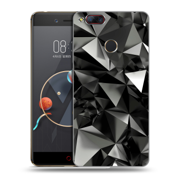 Пластиковый чехол на ZTE Nubia Z17 Mini с принтом Черные кристаллы