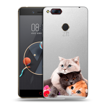 Пластиковый чехол на ZTE Nubia Z17 Mini с принтом Кошки