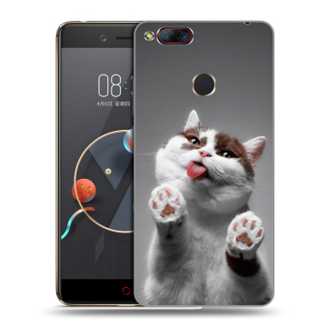 Пластиковый чехол на ZTE Nubia Z17 Mini с принтом Коты