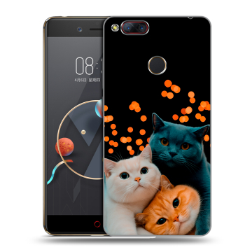 Пластиковый чехол на ZTE Nubia Z17 Mini с принтом Кошки