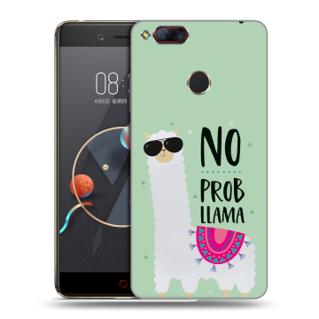 Пластиковый чехол на ZTE Nubia Z17 Mini с принтом Лама