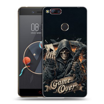 Пластиковый чехол на ZTE Nubia Z17 Mini с принтом Скелет карты