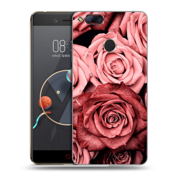 Пластиковый чехол на ZTE Nubia Z17 Mini с принтом Цветы розы