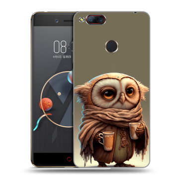 Пластиковый чехол на ZTE Nubia Z17 Mini с принтом Сова