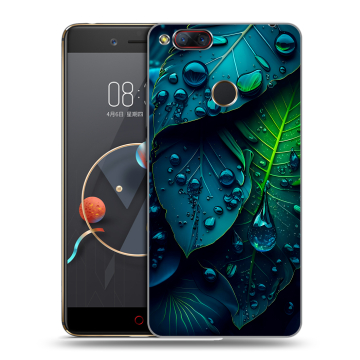 Пластиковый чехол на ZTE Nubia Z17 Mini с принтом Листья