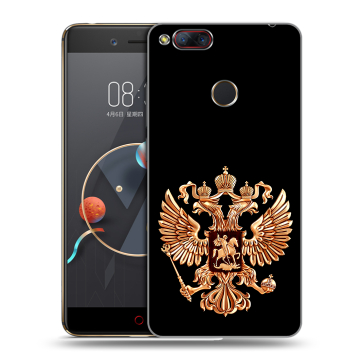 Пластиковый чехол на ZTE Nubia Z17 Mini с принтом Герб России золотой Пластиковый чехол на ZTE Nubia Z17 Mini с принтом Герб России золотой