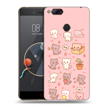 Пластиковый чехол на ZTE Nubia Z17 Mini с принтом Hello Kitty Хелоу Кити