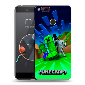 Пластиковый чехол на ZTE Nubia Z17 Mini с принтом Майнкрафт Пластиковый чехол на ZTE Nubia Z17 Mini с принтом Майнкрафт