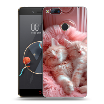 Пластиковый чехол на ZTE Nubia Z17 Mini с принтом котята котики Пластиковый чехол на ZTE Nubia Z17 Mini с принтом котята котики