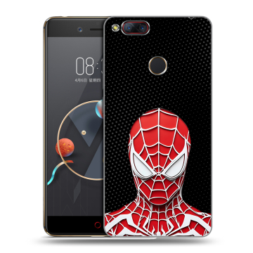 Пластиковый чехол на ZTE Nubia Z17 Mini с принтом человек паук spiderman