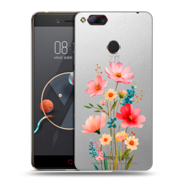 Пластиковый чехол на ZTE Nubia Z17 Mini с принтом Цветы