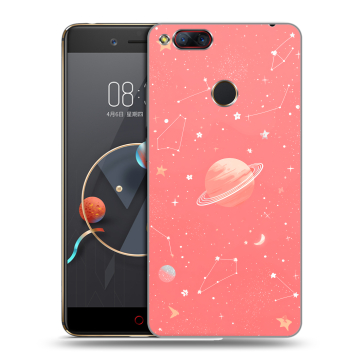 Пластиковый чехол на ZTE Nubia Z17 Mini с принтом Розовый космос