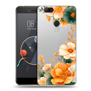 Пластиковый чехол на ZTE Nubia Z17 Mini с принтом Цветы принт