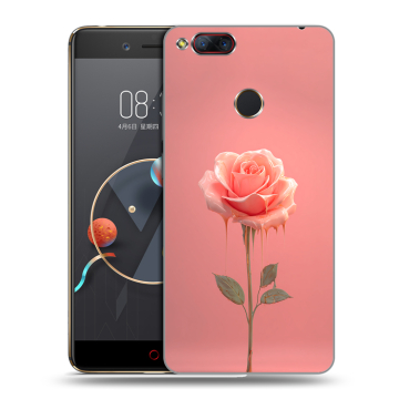 Пластиковый чехол на ZTE Nubia Z17 Mini с принтом Розовая роза