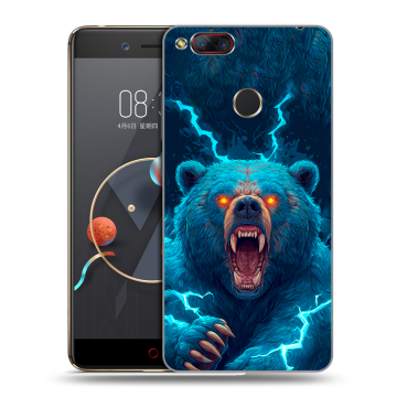 Пластиковый чехол на ZTE Nubia Z17 Mini с принтом Медведь