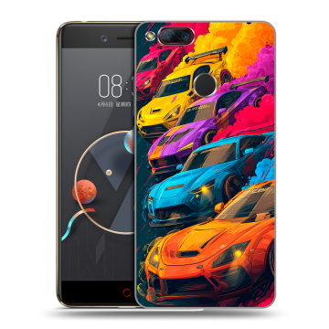Пластиковый чехол на ZTE Nubia Z17 Mini с принтом Тачки