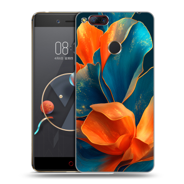 Пластиковый чехол на ZTE Nubia Z17 Mini с принтом Цветы