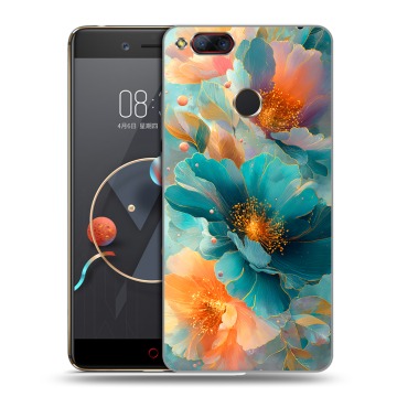 Пластиковый чехол на ZTE Nubia Z17 Mini с принтом Цветы