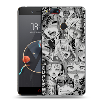 Пластиковый чехол на ZTE Nubia Z17 Mini с принтом Ahegao Ахегао Аниме