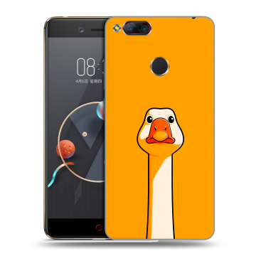 Пластиковый чехол на ZTE Nubia Z17 Mini с принтом Смешная утка