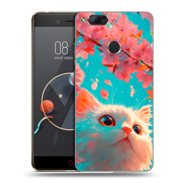 Пластиковый чехол на ZTE Nubia Z17 Mini с принтом Красивый кот
