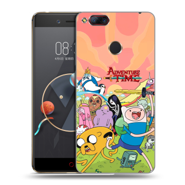 Пластиковый чехол на ZTE Nubia Z17 Mini с принтом Adventure time Время приключений