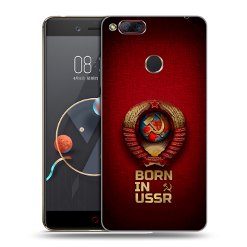 Пластиковый чехол на ZTE Nubia Z17 Mini с принтом Флаг Герб СССР