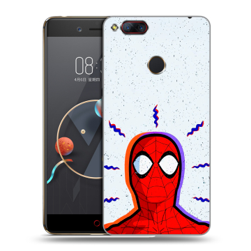 Пластиковый чехол на ZTE Nubia Z17 Mini с принтом Spiderman Человек паук