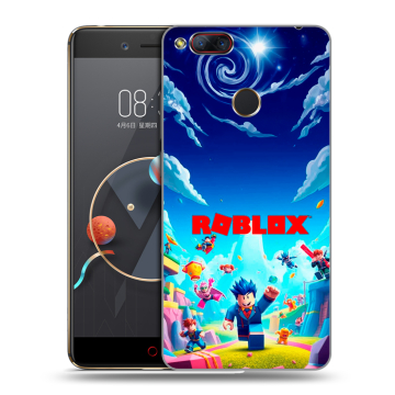 Пластиковый чехол на ZTE Nubia Z17 Mini с принтом Roblox Роблокс